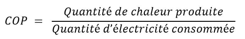 calcul coefficient de perforamnce CET